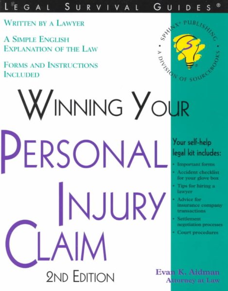 Winning Your Personal Injury Claim, 2nd Edition  cover