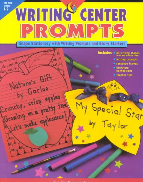 Writing Center Prompts: Shape Stationery and Writing Prompts and Story Starters: Grades 1-2 cover