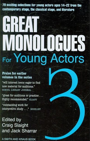 Great Monologues For Young Actors Volume III cover