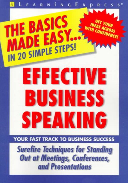 EFFECTIVE BUSINESS SPEAKING cover