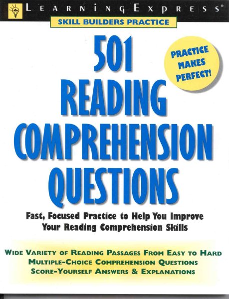 501 Reading Comprehension Questions (Skill Builders Practice) cover