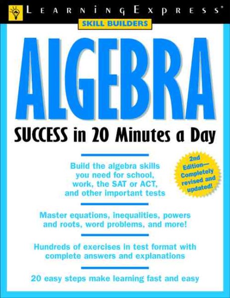 Algebra Success in 20 Minutes a Day (Skill Builders) cover