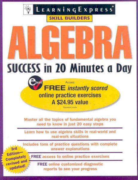 Algebra Success in 20 Minutes a Day cover