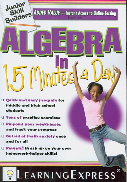 Algebra in 15 Minutes a Day cover