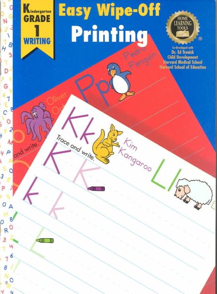 Easy Wipe-Off Printing: Kindergarten Grade 1 Writing (Home Learning Tools) cover