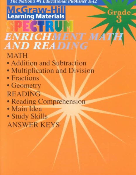 Spectrum Enrichment Math and Reading: Grade 3 (McGraw-Hill Learning Materials Spectrum) cover