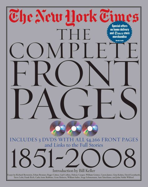 New York Times: The Complete Front Pages: 1851-2008 cover