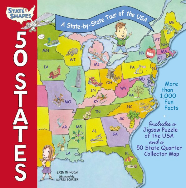 50 States: A State-by-State Tour of the USA (State Shapes) cover