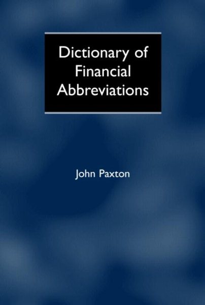 Dictionary of Financial Abbreviations cover