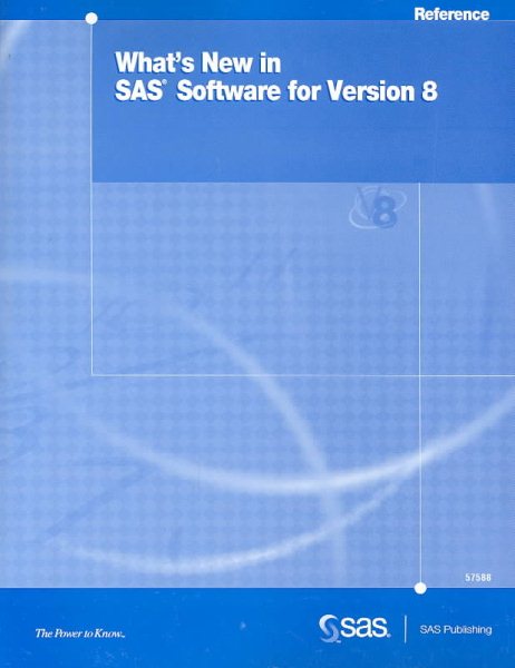 What's New in Sas Software for Version 8 cover