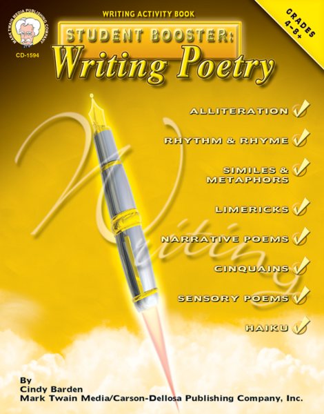 Student Booster: Writing Poetry, Grades 4 - 8 cover
