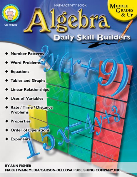 Algebra: Daily Skill Builders, Middle Grades & Up cover