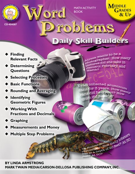 Daily Skill Builders: Word Problems, Middle Grades & Up cover