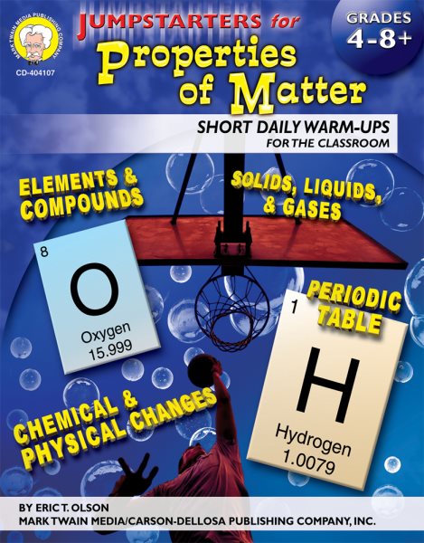Jumpstarters for Properties of Matter, Grades 4 - 8+ cover