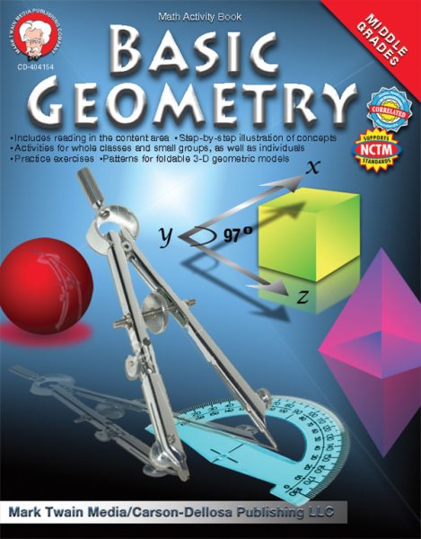 Basic Geometry Math Activity Book, Middle Grades cover