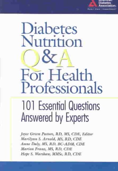 Diabetes Nutrition Q&A for Health Professionals cover