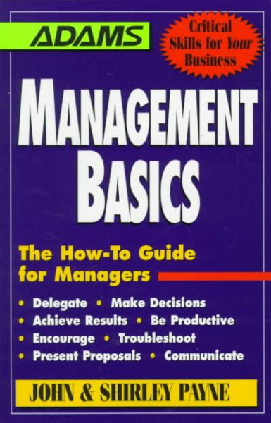 Management Basics (Adams Critical Skills for Your Business) cover