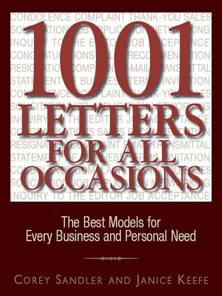 1001 Letters For All Occasions: The Best Models for Every Business and Personal Need cover