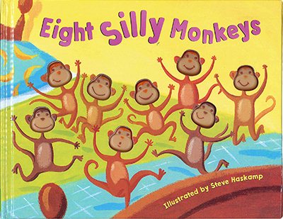 Bendon 13374 Piggy Toes Press Eight Silly Monkeys Board Book