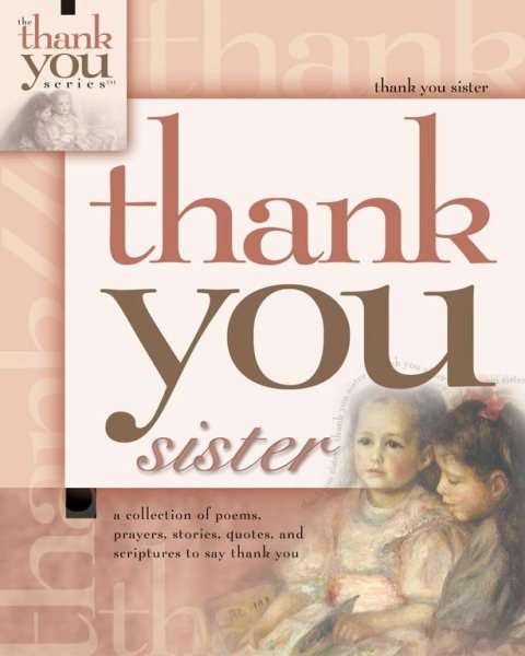 Thank You Sister (Thank You (Howard Publishing)) cover