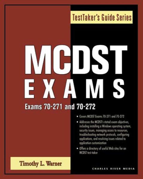 MCDST Exams (EXAMS 70-271/70-272) (TestTaker's Guide Series) cover