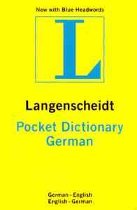 Langenscheidt's Pocket Dictionary German: German-English/English-German (Langenscheidt Pocket Dictionaries) (English and German Edition) cover