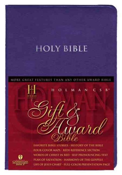 HCSB Gift & Award Bible, White Imitation Leather cover