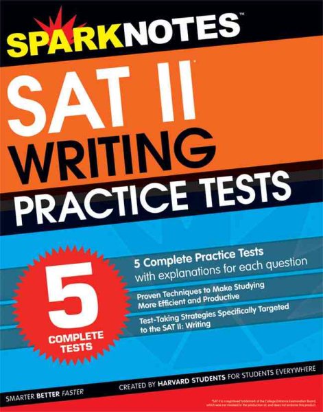 5 Practice Tests for the SAT II Writing (SparkNotes Test Prep) cover