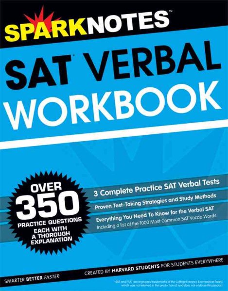 SAT Verbal Workbook (SparkNotes Test Prep) cover