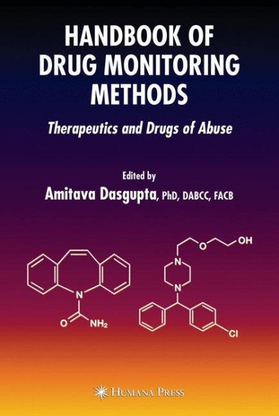 Handbook of Drug Monitoring Methods: Therapeutics and Drugs of Abuse cover