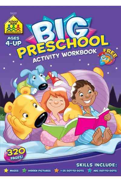 School Zone - Fun and Games Preschool Activity Workbook - 320 Pages, Ages 3 and Up, Colors, Shapes, Alphabet, Numbers, and More (School Zone Big Workbook Series) cover
