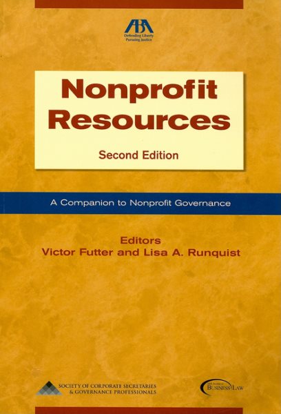 Nonprofit Resources: A Companion to Nonprofit Governance cover