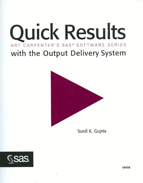 Quick Results with the Output Delivery System (Art Carpenter's SAS Software) cover