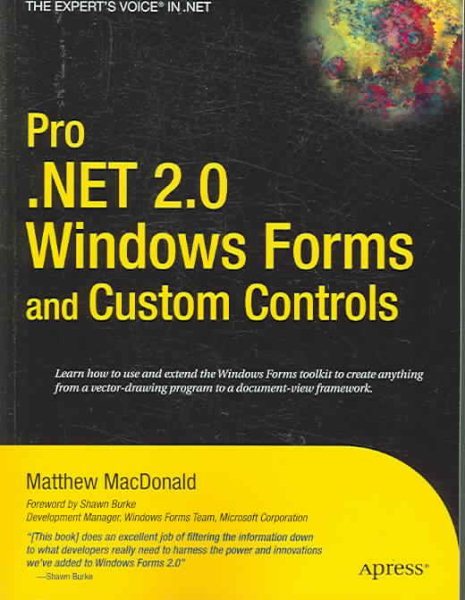 Pro .NET 2.0 Windows Forms and Custom Controls in C# cover