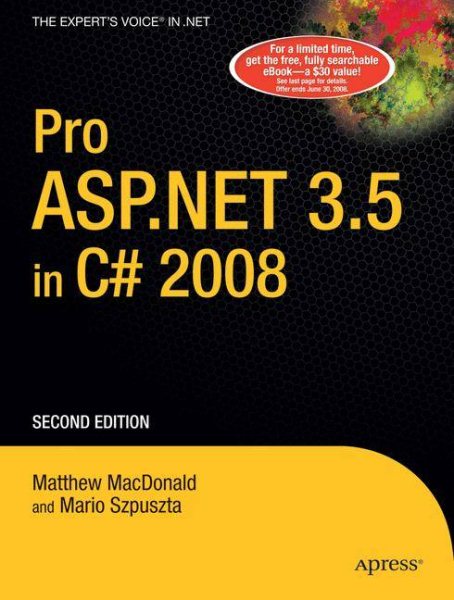 Pro ASP.NET 3.5 in C# 2008 (Windows.net) cover