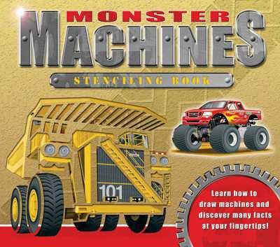 Monster Machines Stencil Book cover