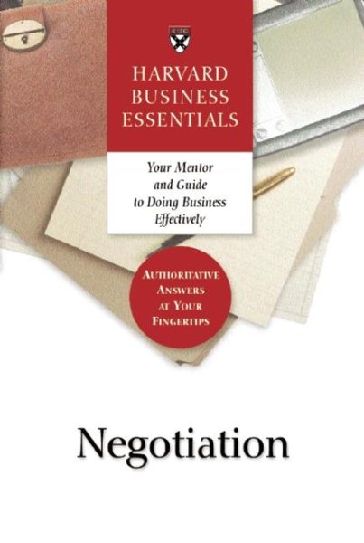 Negotiation (Harvard Business Essentials Series) cover