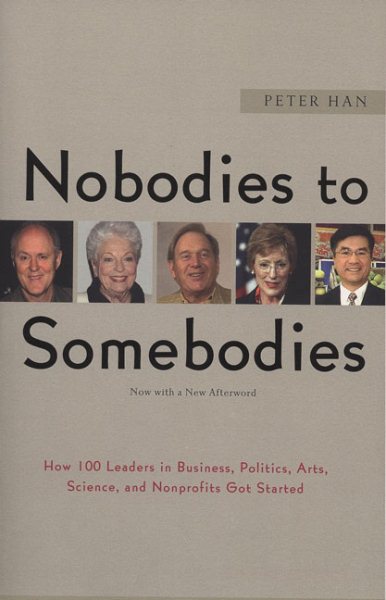 Nobodies to Somebodies: How 100 Leaders in Business, Politics, Arts, Science, and Nonprofits Got Started cover