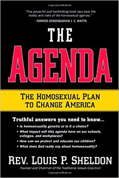 The Agenda: The homosexual plan to change America cover