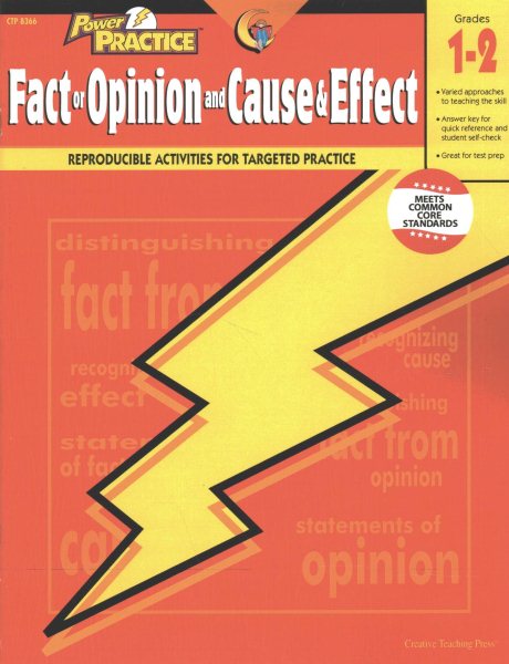 Power Practice Fact or Opinion and Cause & Effect, Gr. 1-2 cover