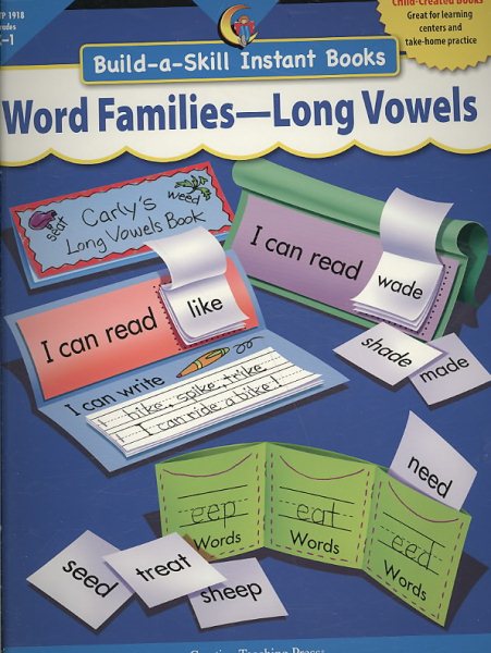 Word Families-long Vowels: Build-a-skill Instant Books, Grades K-1