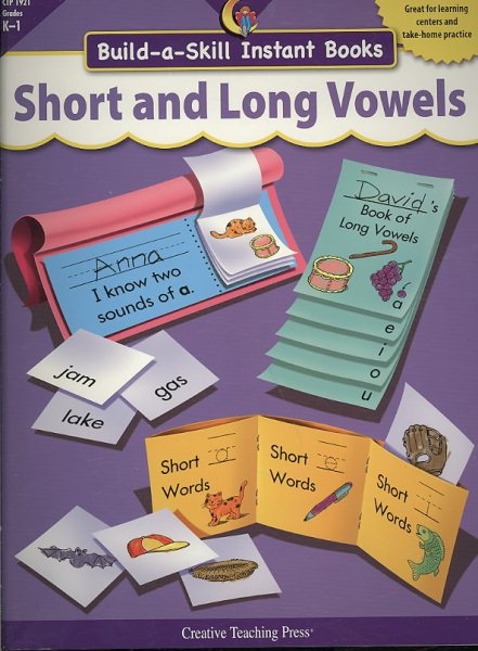 SHORT AND LONG VOWELS, BUILD-A-SKILL INSTANT BOOKS cover