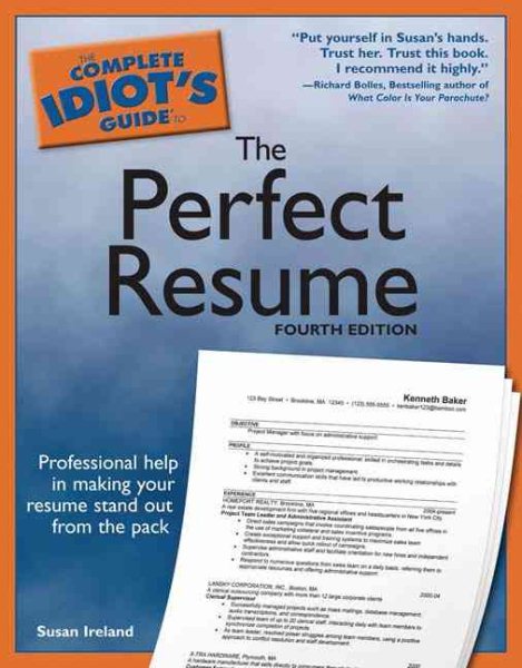 The Complete Idiot's Guide to the Perfect Resume, 4E cover