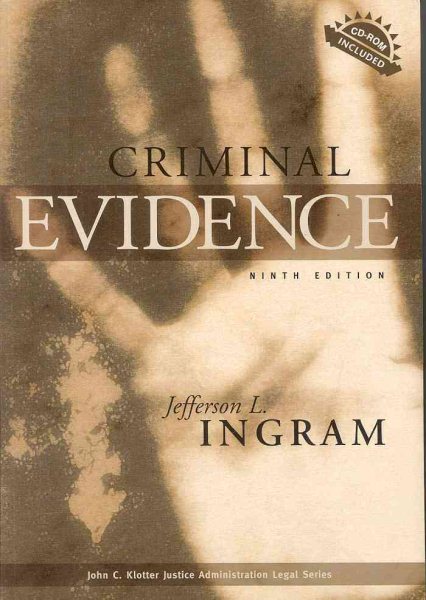 Criminal Evidence (John C. Klotter Justice Administration Legal Series) cover