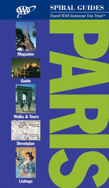 Paris Spiral Guide (AAA Spiral Guides) cover