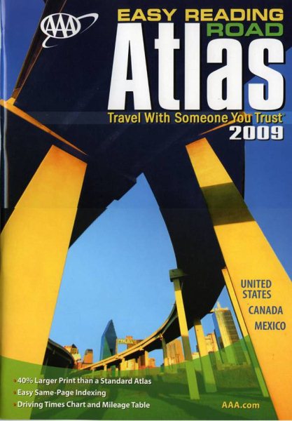 AAA Easy Reading Road Atlas 2009 cover