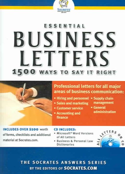 Essential Business Letters: 1500 Ways to Say It Right (Socrates Answers) cover