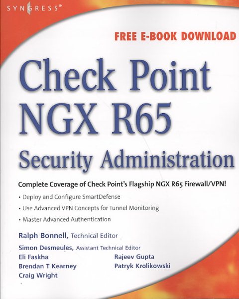 Check Point NGX R65 Security Administration cover