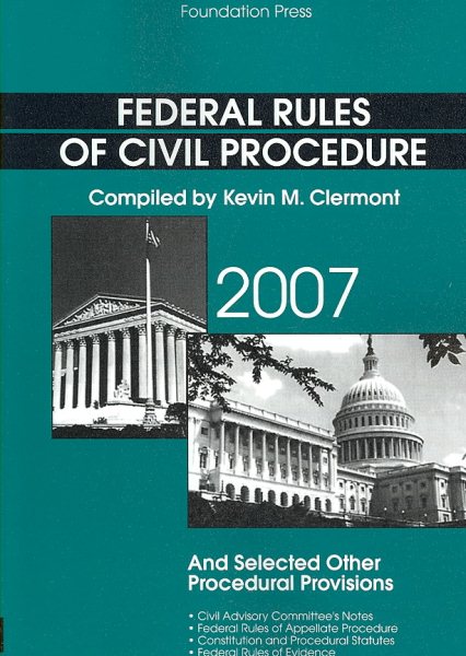 Federal Rules of Civil Procedure and Selected Other Procedural Provisions cover