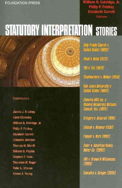 Statutory Interpretation Stories (Law Stories) cover